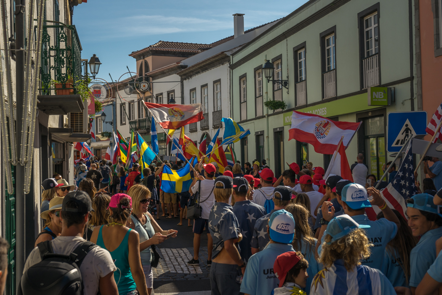 The Parade of Nations winds through the streets of Ribeira Grande, Azores. Photo: ISA / Sean Evans