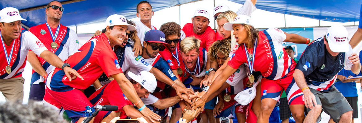COSTA RICA CROWNED 2015 SURFING TEAM WORLD CHAMPION. TIA BLANCO (USA), NOE MAR MCGONAGLE (CRI) EARN INDIVIDUAL GOLD MEDALS