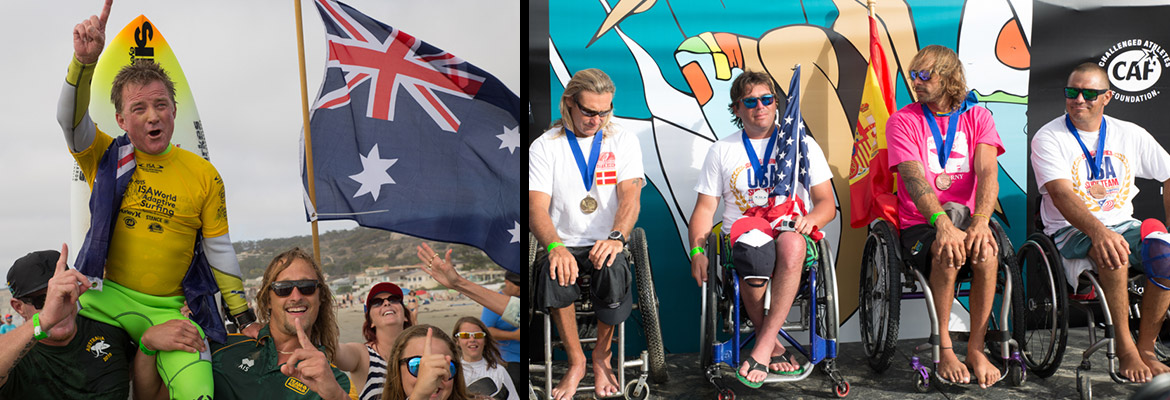 SE CORONARON A LOS CAMPEONES MUNDIALES DEL ISA WORLD ADAPTIVE SURFING CHAMPIONSHIP INAUGURAL