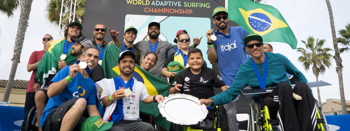 Brazil Crowned World Champion for Second Consecutive Year at 2017 Stance ISA World Adaptive Surfing Championship