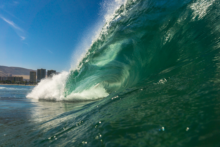 The shallow reef at la Punta Uno creates a heavy, wide barrel that has been a perfect canvas for some of the world’s best bodyboarders to display their talent. Photo: ISA/Sean Evans