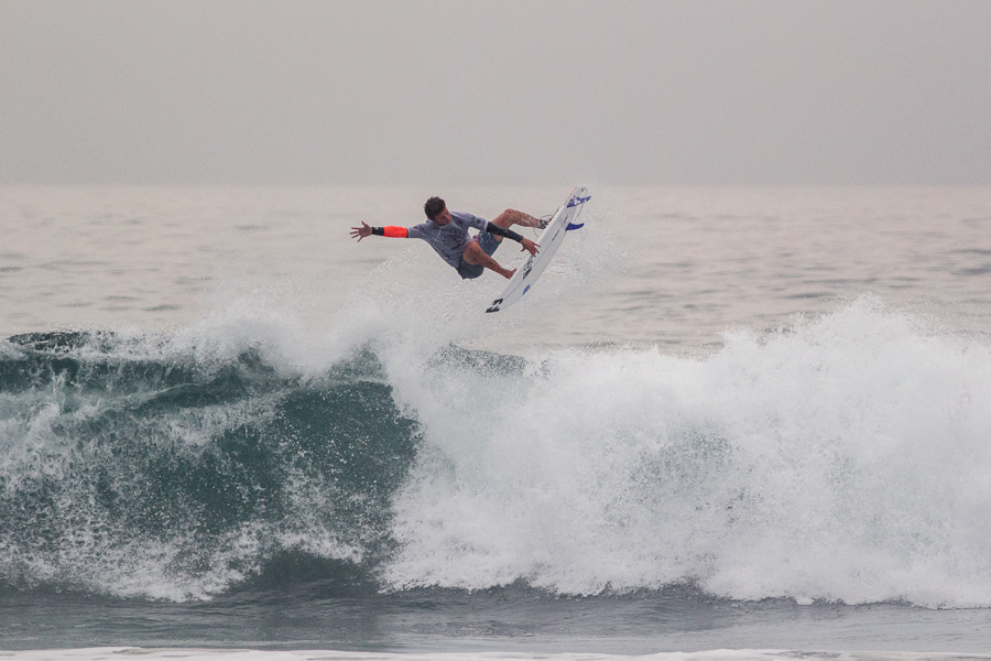 France’s Nomme Mignot, takes to the air in his Main Event Round on Friday morning, earning the highest male heat score of the day. Photo: ISA/Chris Grant