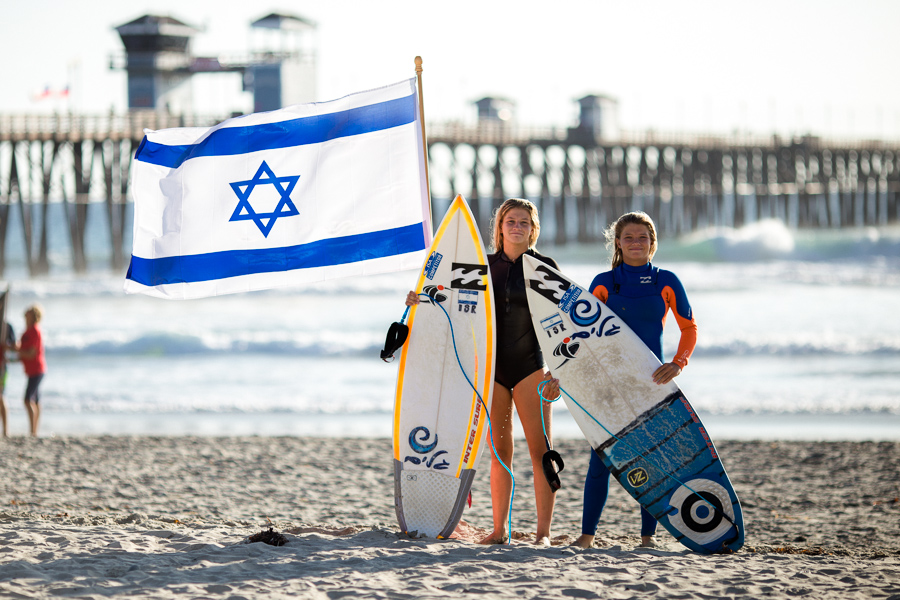 Anat and Noa Lelior, sisters representing Israel, advancing through the U16 Repechage Round, keeping their Gold Medal hopes alive. Photo: ISA/Chris Grant