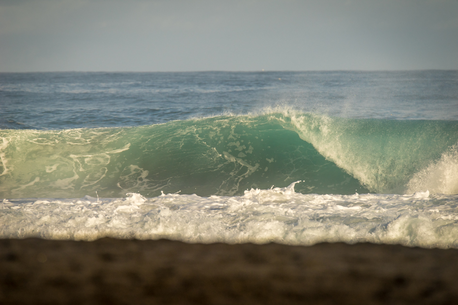 While the swell lost some size compared to Wednesday, it still possessed the same level of power. Photo: ISA / Sean Evans