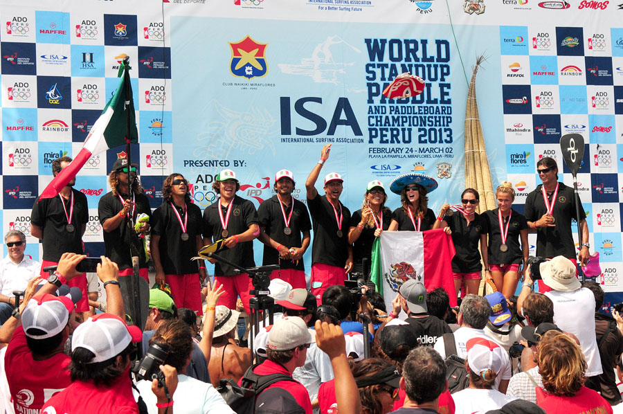 El Equipo de México ha participado en las tres primeras ediciones del ISA World SUP and Paddleboard Championship y en la edición de 2013 en Perú, el Equipo Mexicano ganó la Medalla de Bronce por Equipos. Foto: ISA/Michael Tweddle