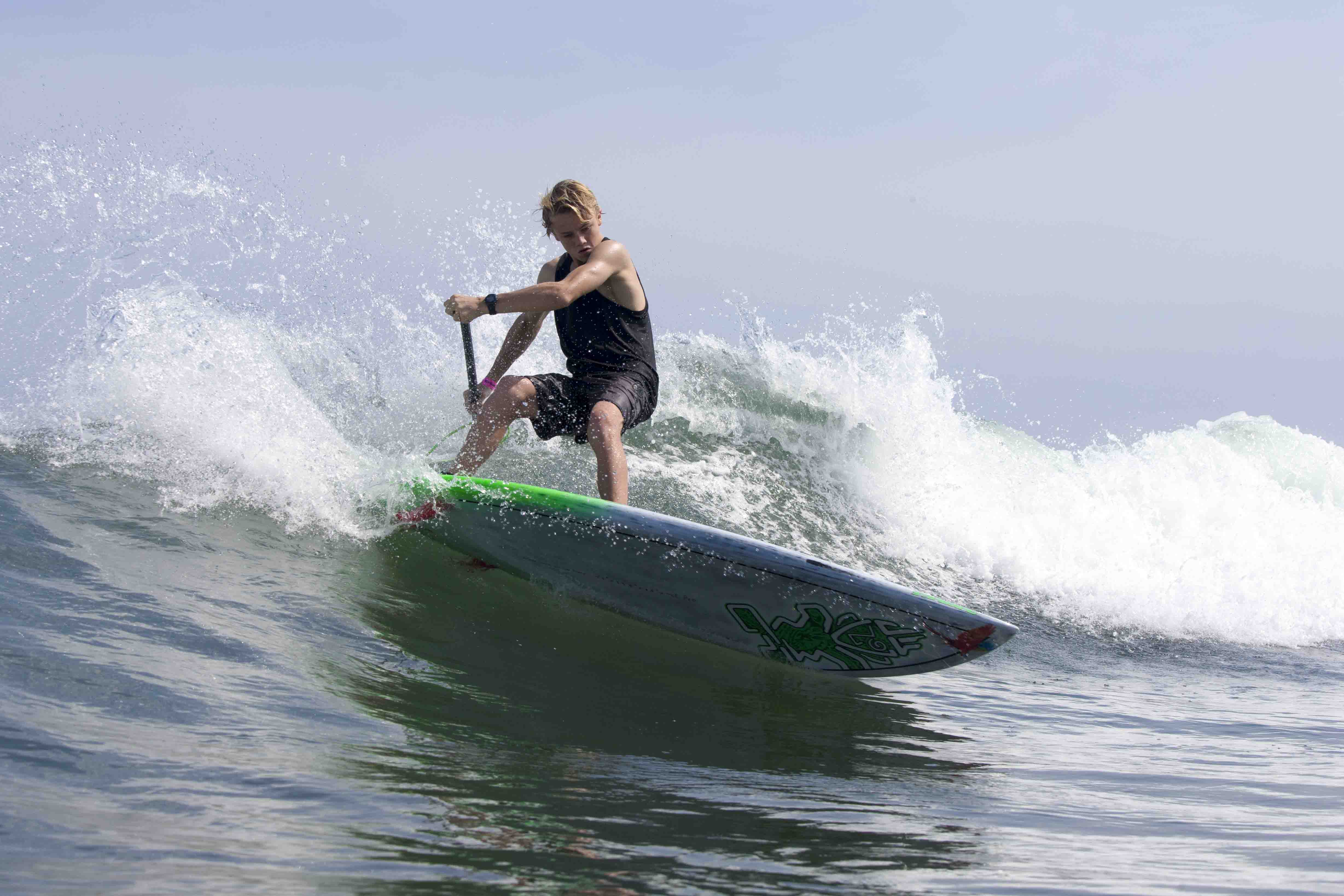 New Zealand’s Ollie Houghton warming up for the event at Sayulita’s reef break.  Photo: ISA/Brian Bielmann