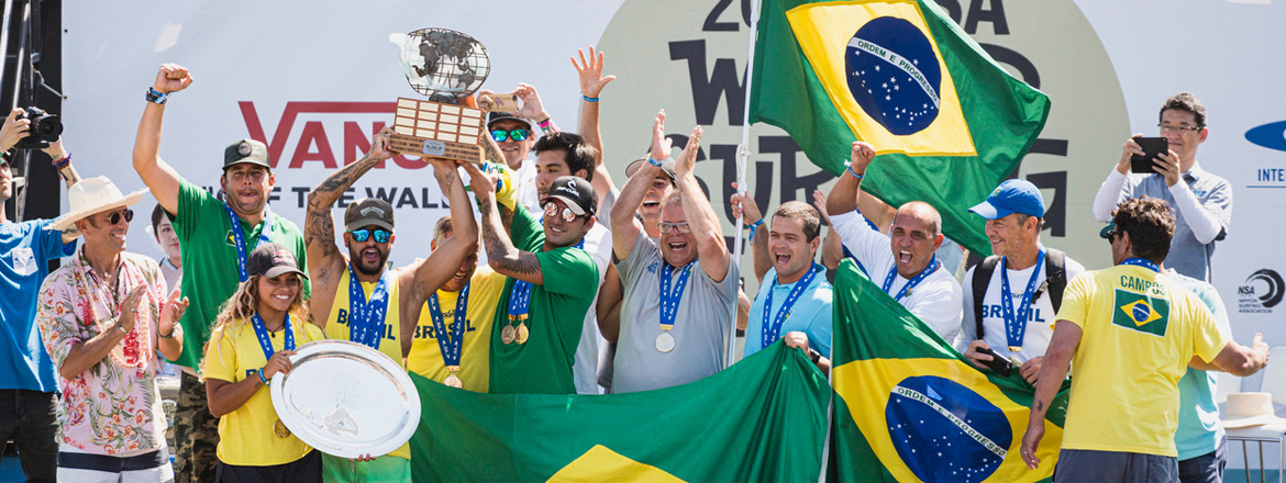Brazil Wins Historic Team Gold at 2019 ISA World Surfing Games presented by Vans